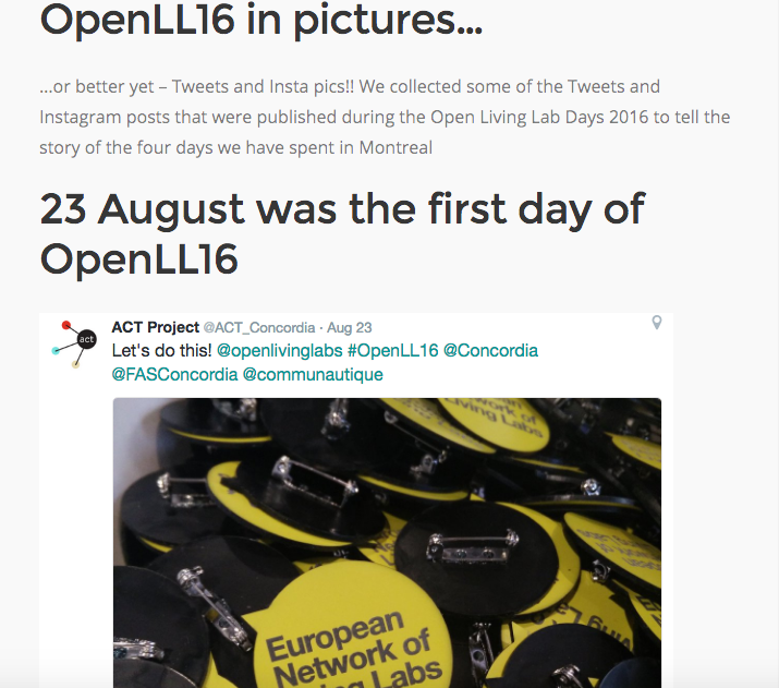 OpenLivingLab Days blog