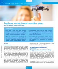 Policy Brief: Regulatory learning in experimentation spaces